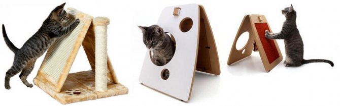 Домики с когтеточкой для кошек